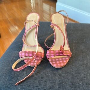 Pink Gingham Women's Sandals